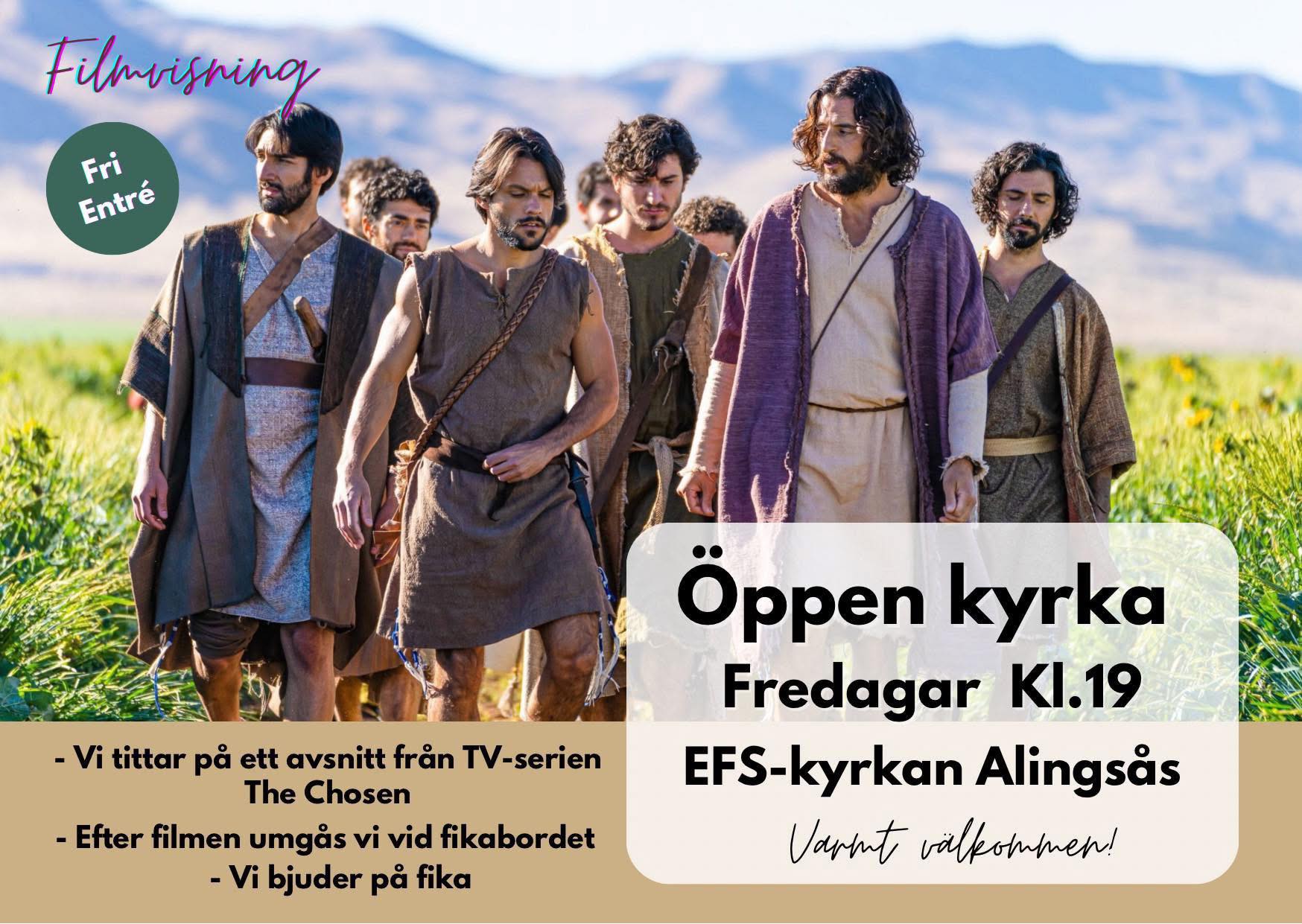 Öppen kyrka i EFS-kyrkan varje fredag kväll.