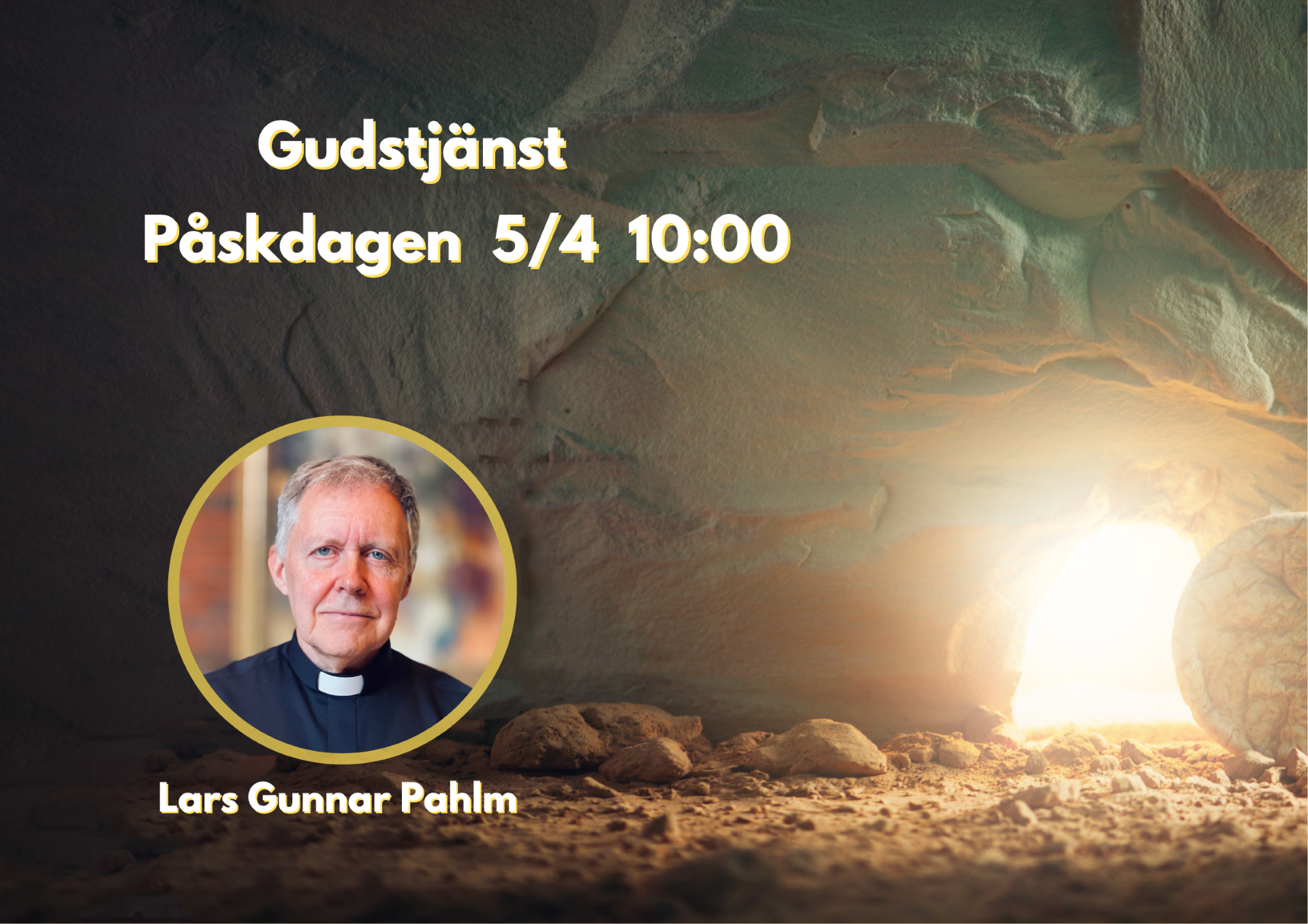 5/4 10:00 Välkommen till en påskdags-gudstjänst med Lars Gunnar Pahlm.