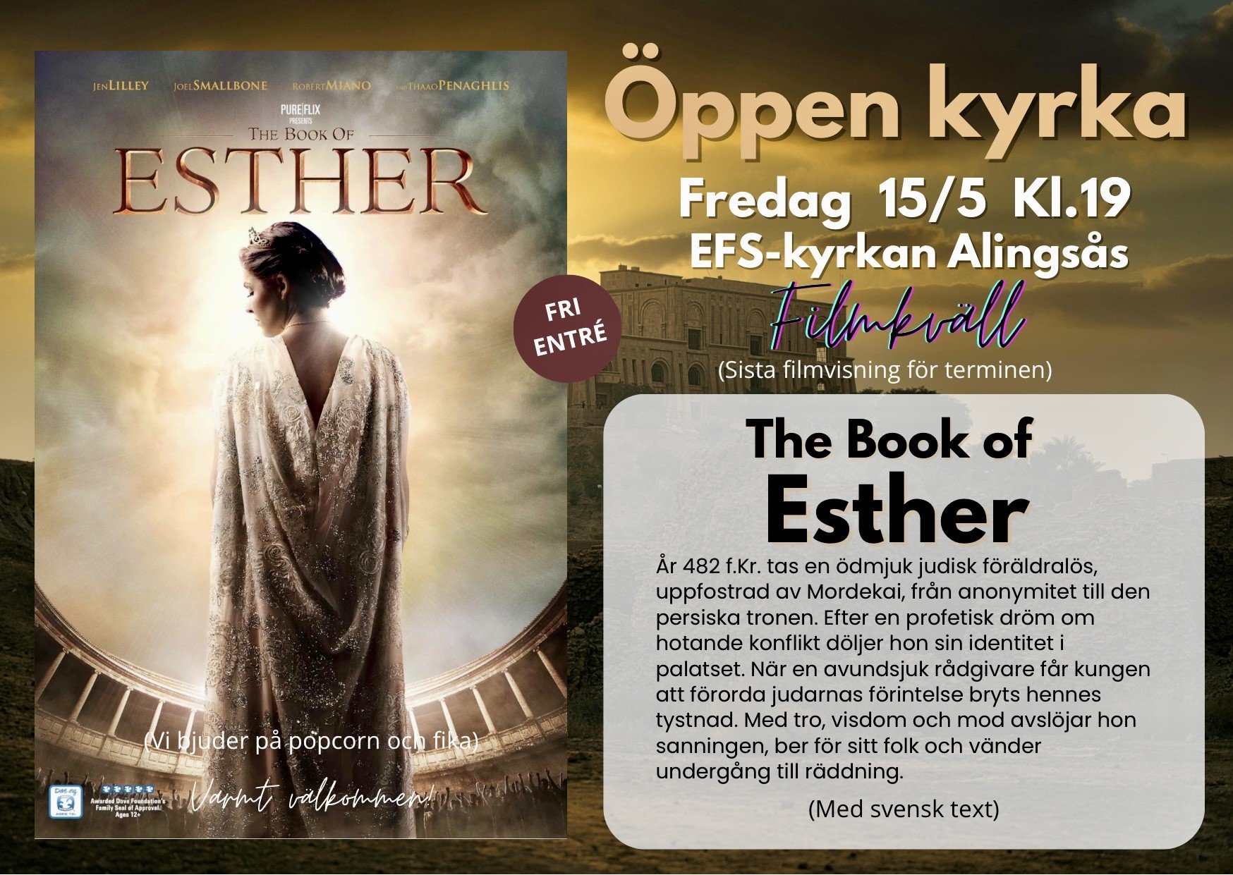 15/5 19:00 Filmkväll om Ester.