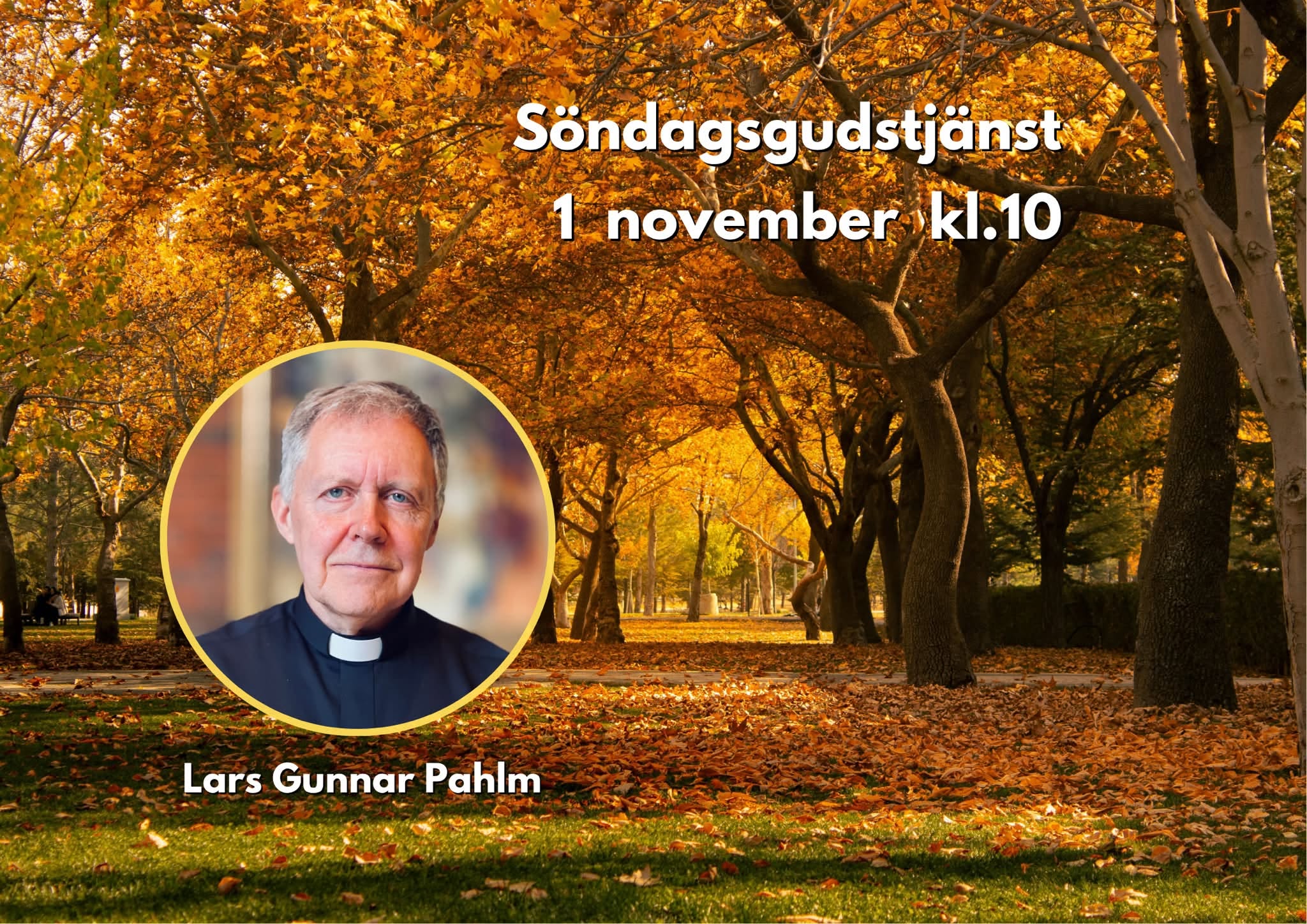 1/11 10:00 Välkommen till en gudstjänst med Lars Gunnar Pahlm.
